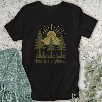 Stepping Green T-Shirt Green Mountains Please T-Shirt