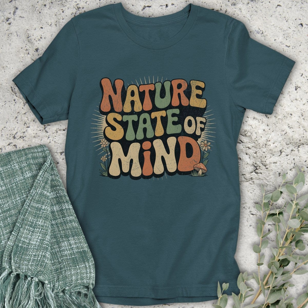 Stepping Green T-Shirt Groovy Nature State of Mind T-Shirt