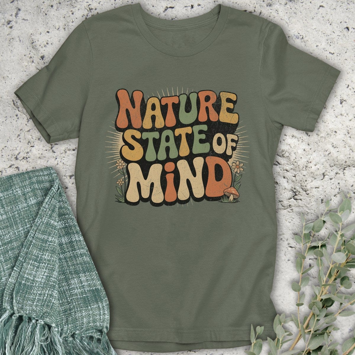 Stepping Green T-Shirt Groovy Nature State of Mind T-Shirt