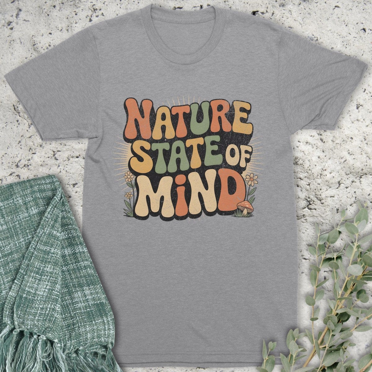 Stepping Green T-Shirt Groovy Nature State of Mind T-Shirt