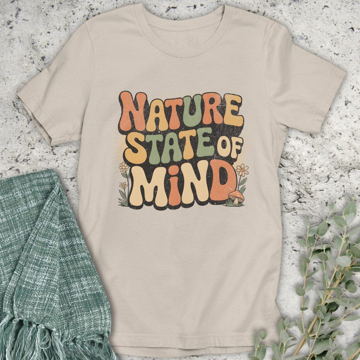 Stepping Green T-Shirt Groovy Nature State of Mind T-Shirt