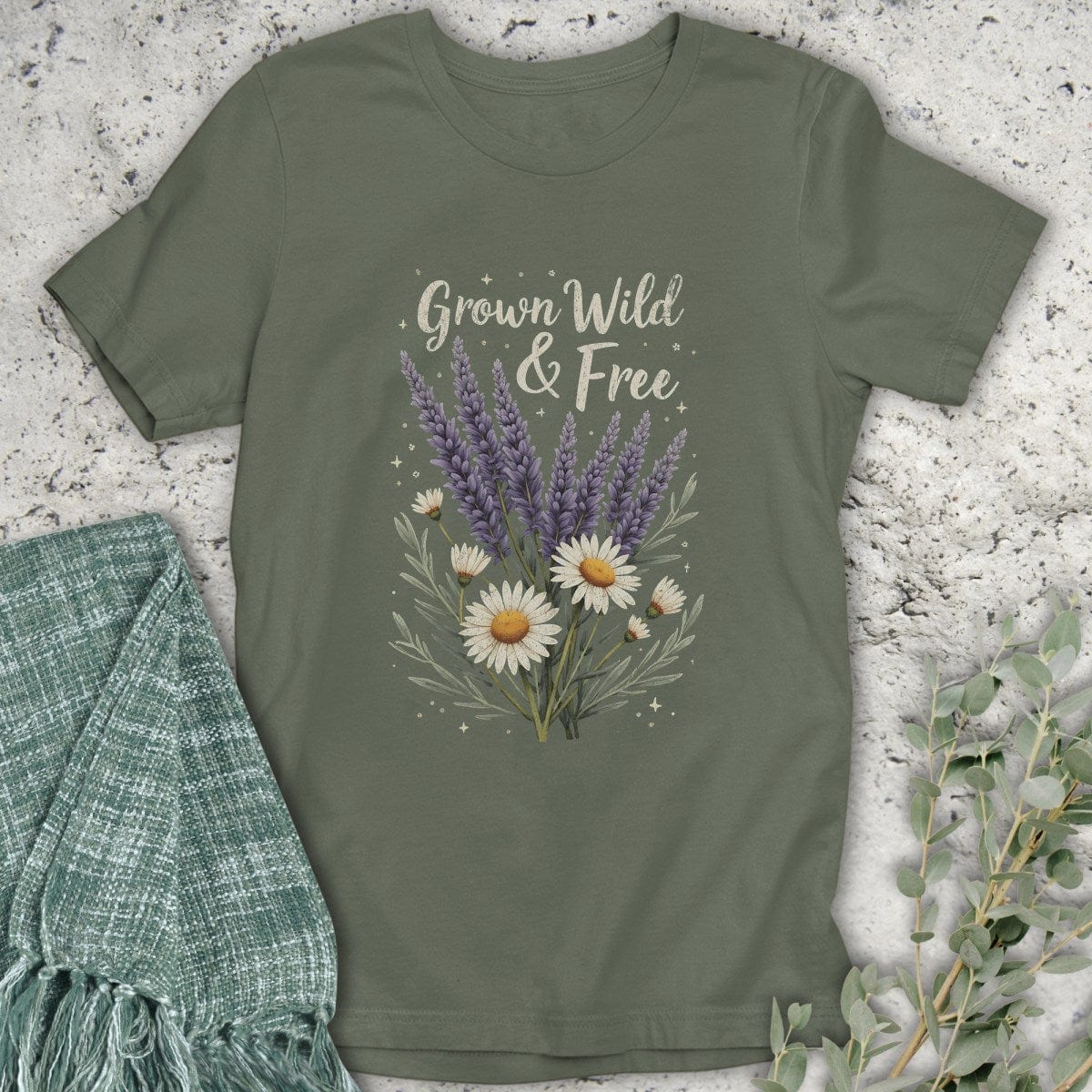 Stepping Green T-Shirt Grown Wild and Free T-Shirt