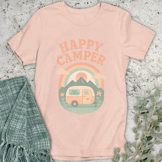 Stepping Green T-Shirt Happy Camper T-Shirt