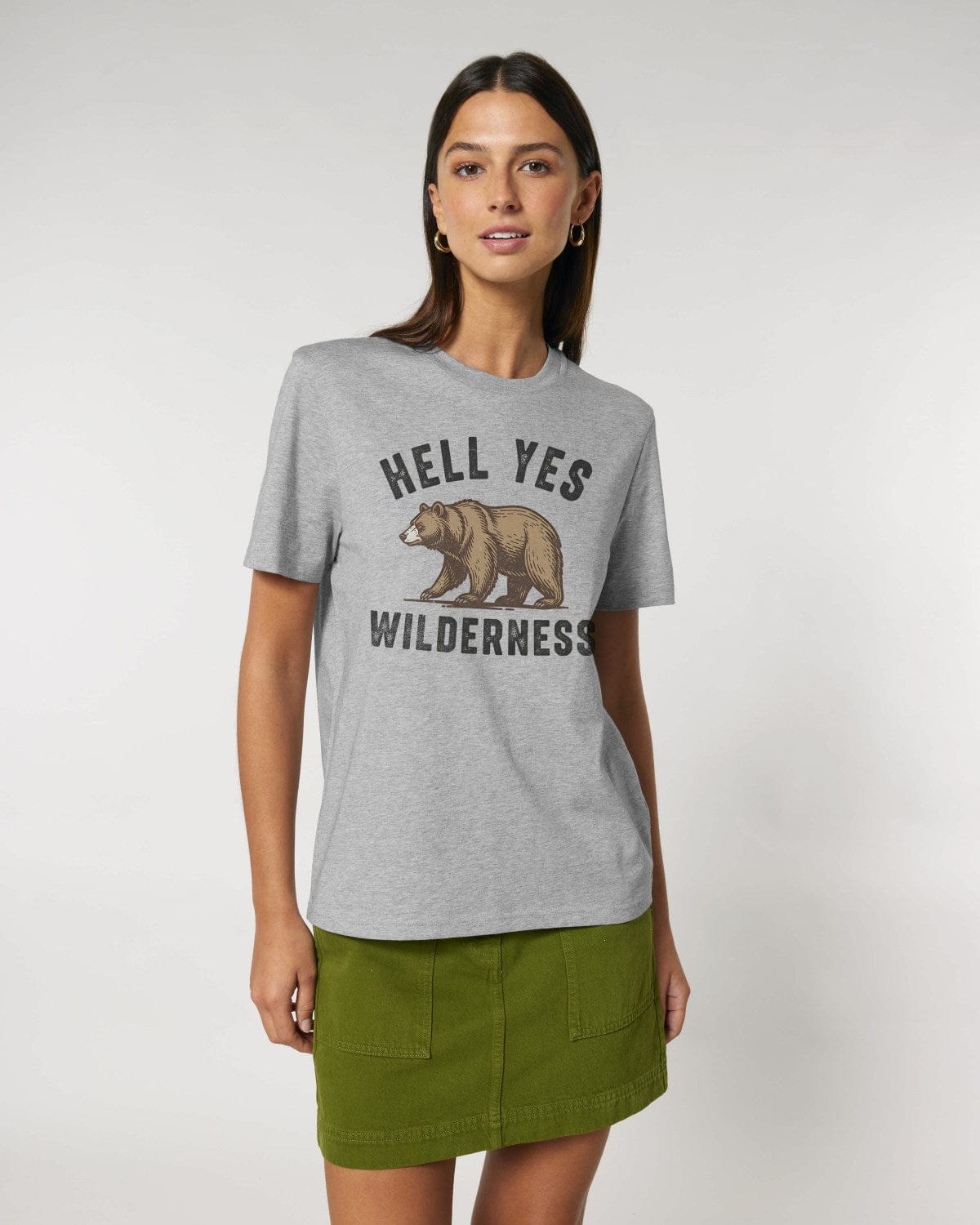 Stepping Green T-Shirt Hell Yes Wilderness Organic T-Shirt