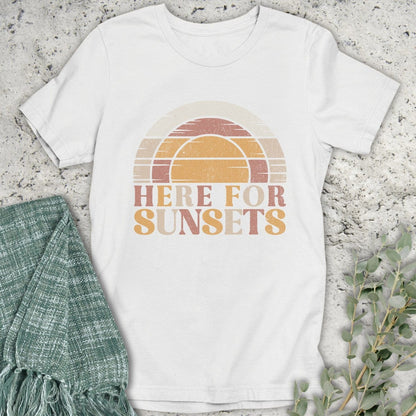 Stepping Green T-Shirt Here For Sunsets T-Shirt
