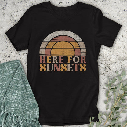 Stepping Green T-Shirt Here For Sunsets T-Shirt