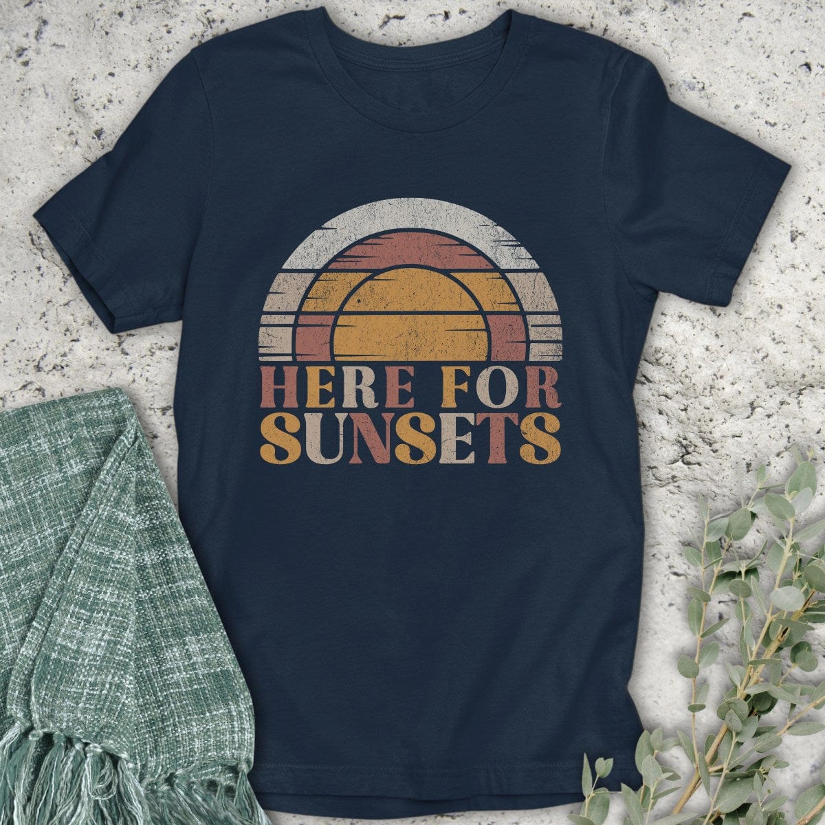 Stepping Green T-Shirt Here For Sunsets T-Shirt