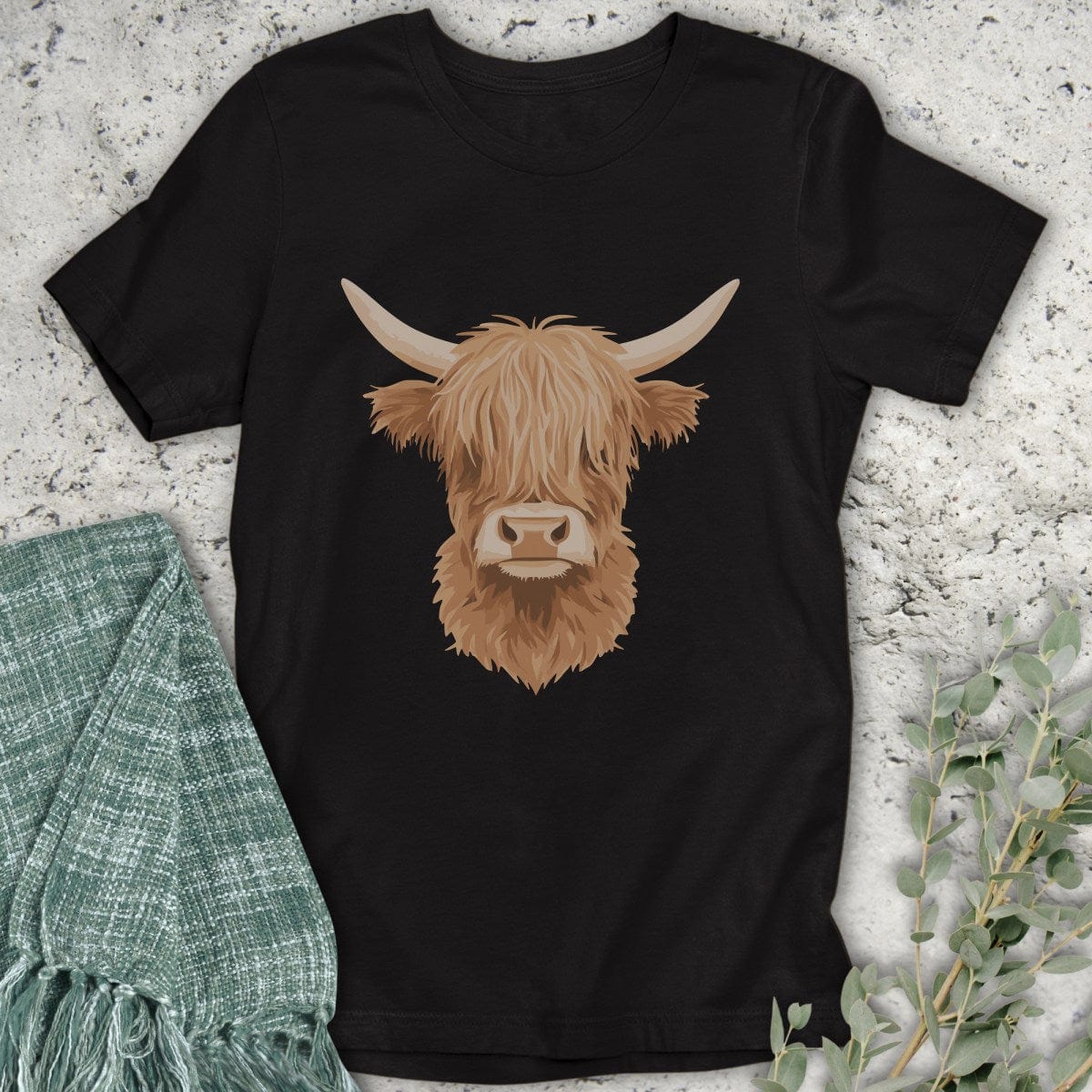 Stepping Green T-Shirt Highland Cow T-Shirt
