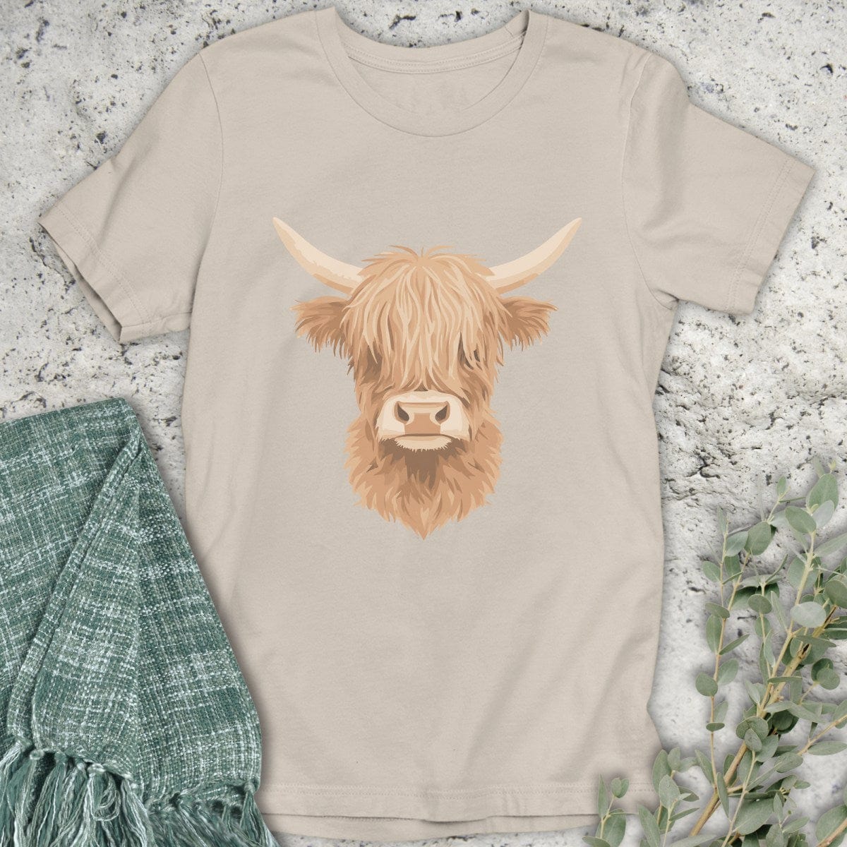 Stepping Green T-Shirt Highland Cow T-Shirt