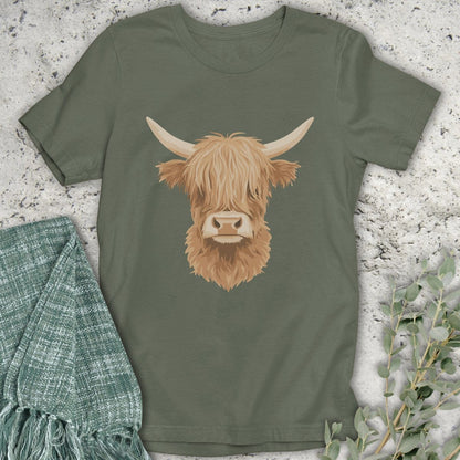 Stepping Green T-Shirt Highland Cow T-Shirt