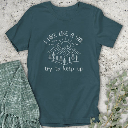Stepping Green T-Shirt Hike Like A Girl Organic T-Shirt