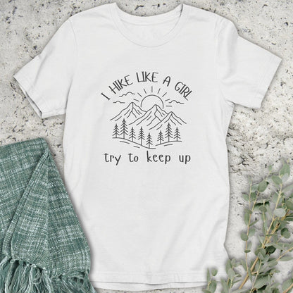 Stepping Green T-Shirt Hike Like A Girl T-Shirt