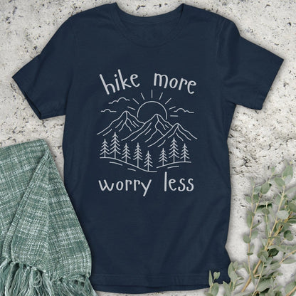 Stepping Green T-Shirt Hike More Worry Less T-Shirt