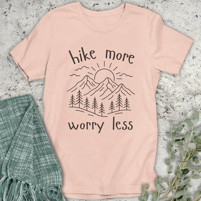 Stepping Green T-Shirt Hike More Worry Less T-Shirt