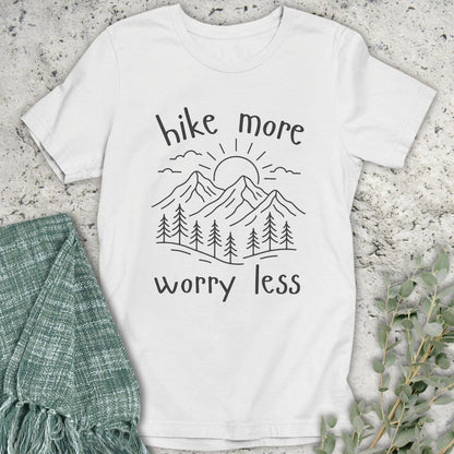 Stepping Green T-Shirt Hike More Worry Less T-Shirt