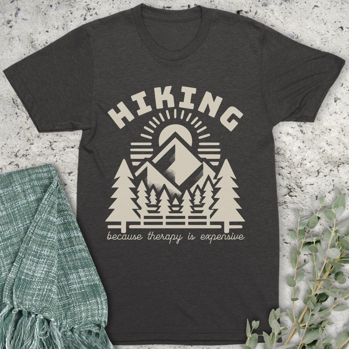 Stepping Green T-Shirt Hiking Therapy Organic T-Shirt