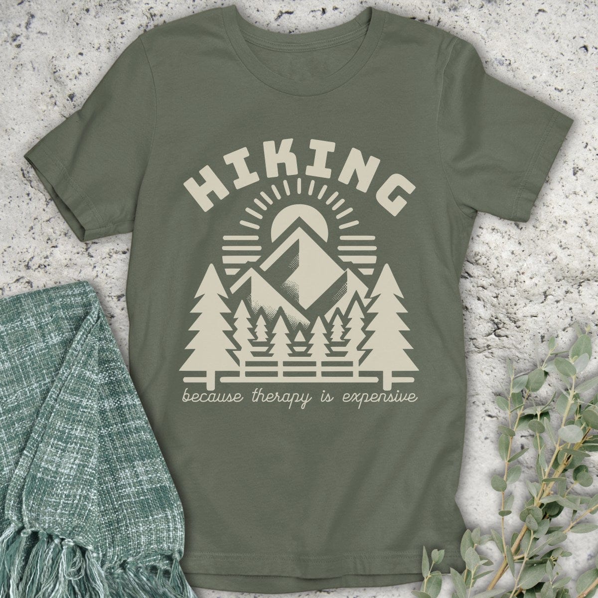 Stepping Green T-Shirt Hiking Therapy T-Shirt