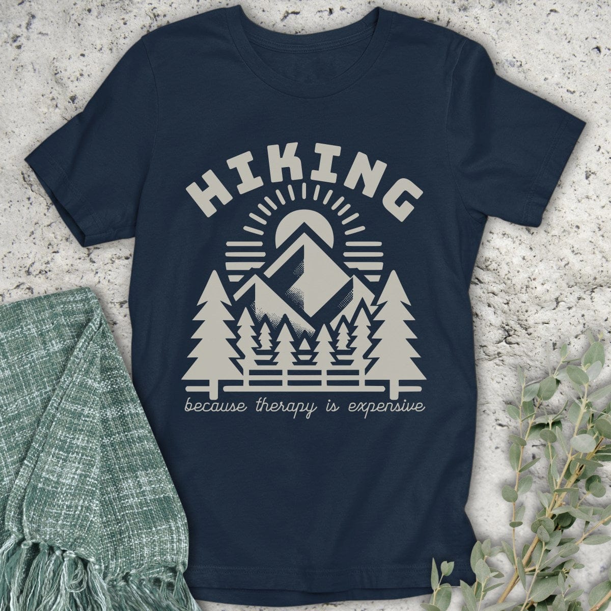 Stepping Green T-Shirt Hiking Therapy T-Shirt