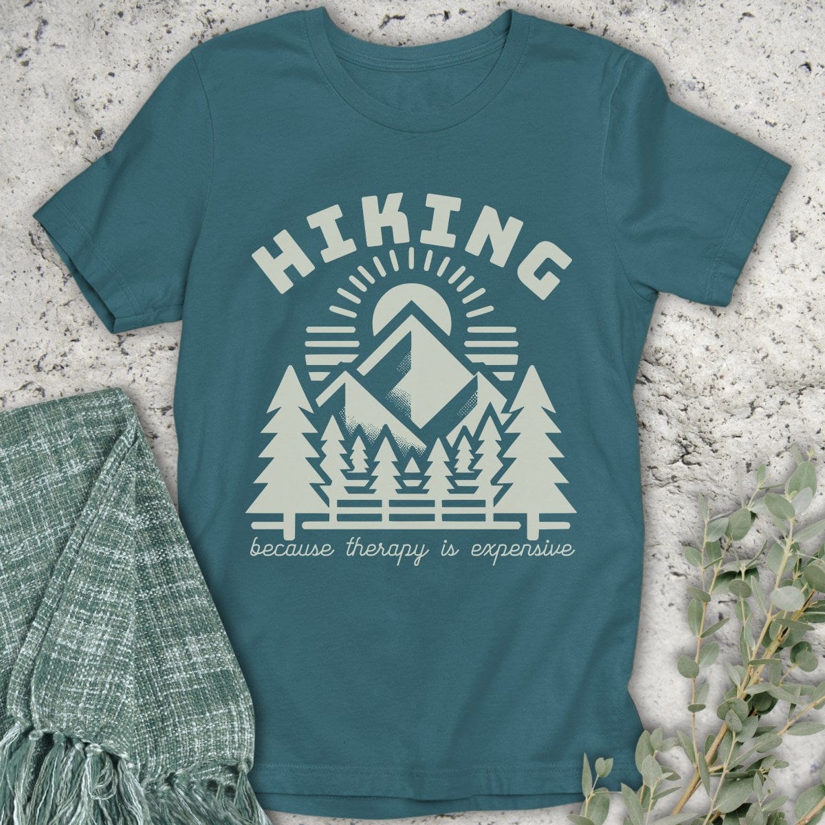 Stepping Green T-Shirt Hiking Therapy T-Shirt