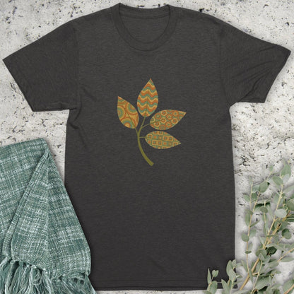 Stepping Green T-Shirt Hippie Leaves Organic T-Shirt