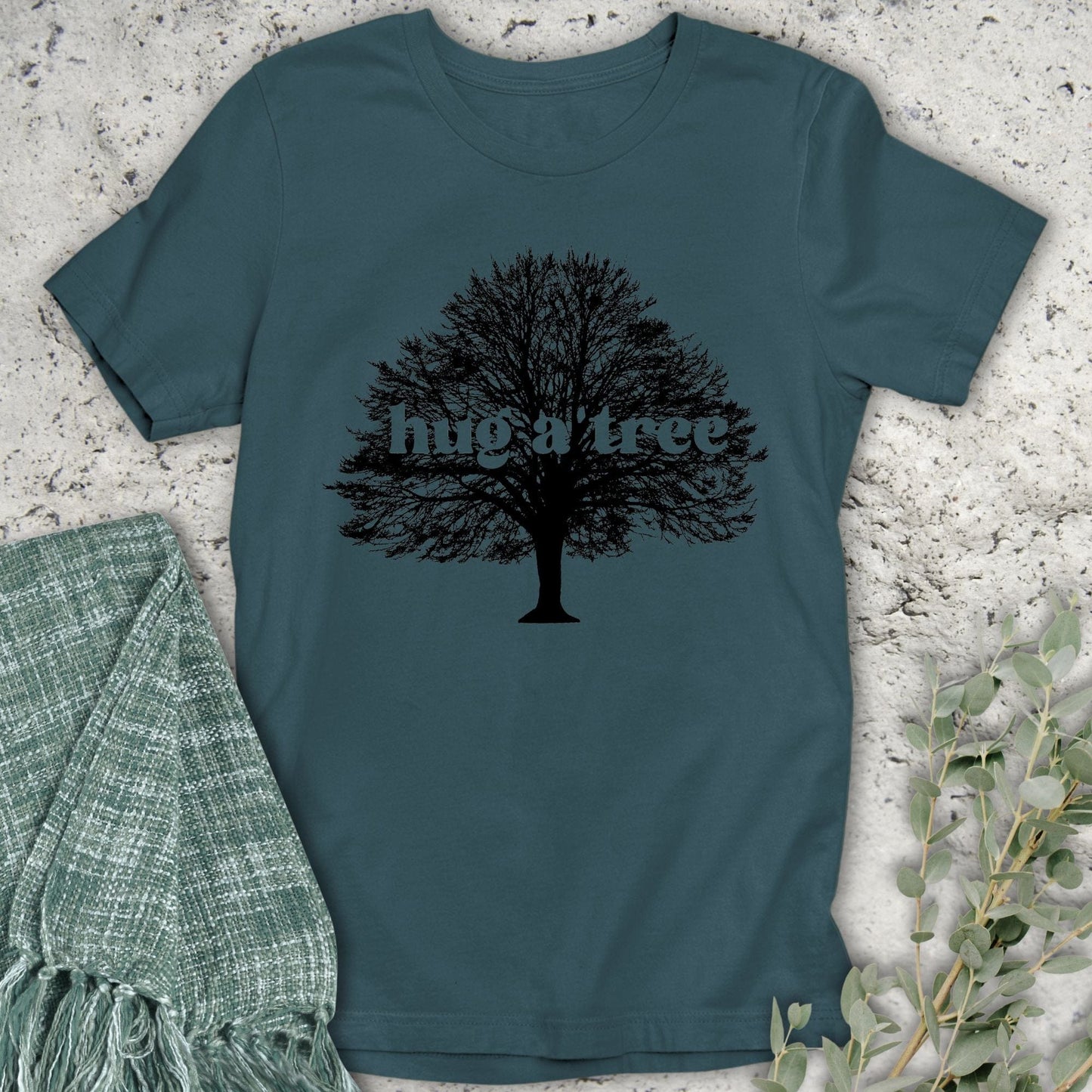 Stepping Green T-Shirt Hug A Tree Organic T-Shirt