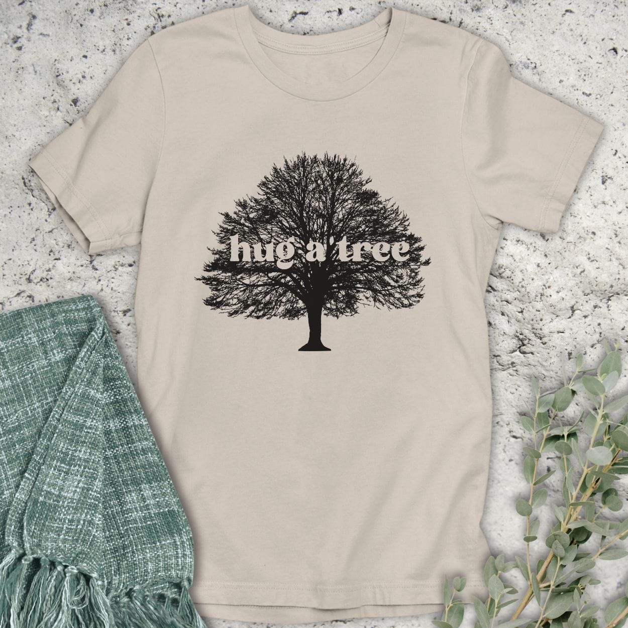 Stepping Green T-Shirt Hug A Tree T-Shirt