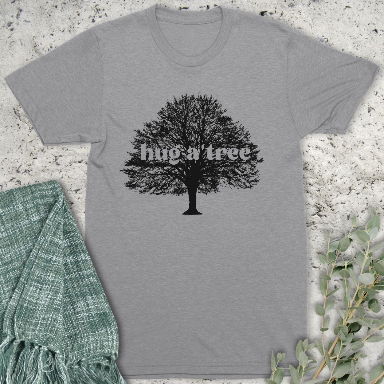 Stepping Green T-Shirt Hug A Tree T-Shirt