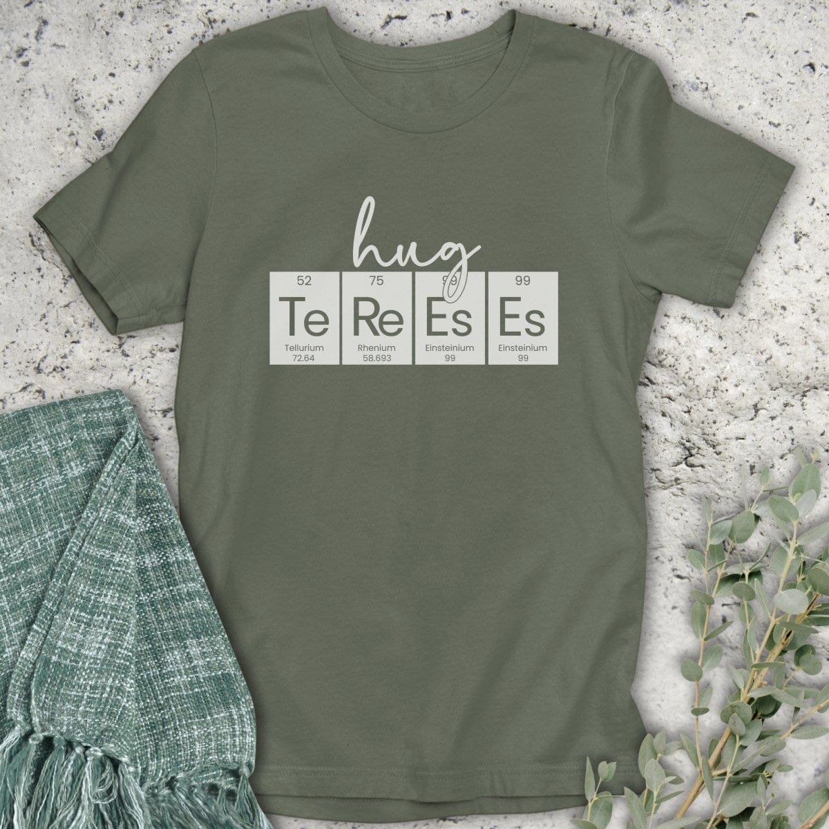 Stepping Green T-Shirt Hug Trees Periodic Table T-Shirt