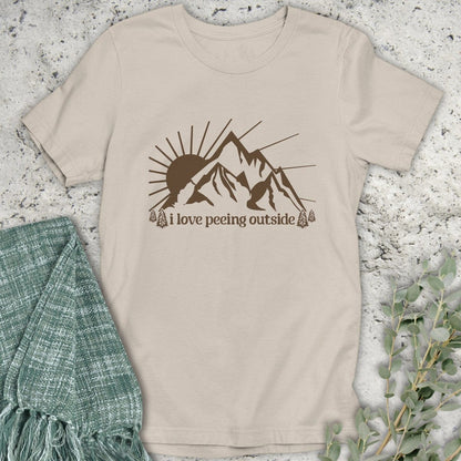 Stepping Green T-Shirt I Love Peeing Outside (Smaller) T-Shirt