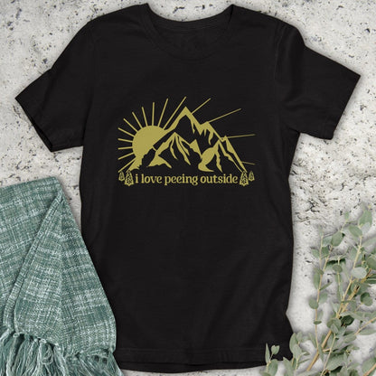 Stepping Green T-Shirt I Love Peeing Outside (Smaller) T-Shirt