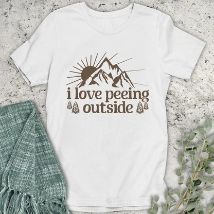 Stepping Green T-Shirt I Love Peeing Outside T-Shirt