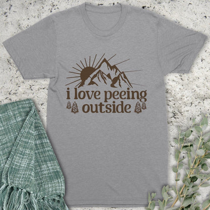 Stepping Green T-Shirt I Love Peeing Outside T-Shirt