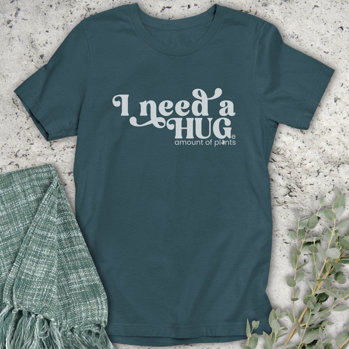 Stepping Green T-Shirt I Need A Hug Organic T-Shirt
