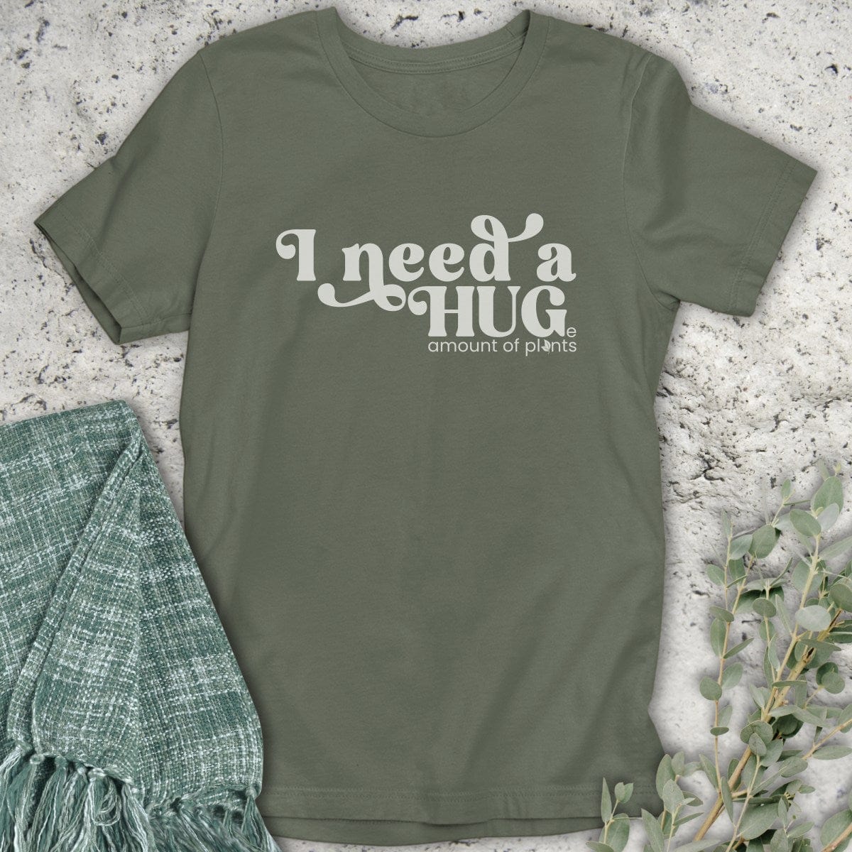 Stepping Green T-Shirt I Need A Hug T-Shirt