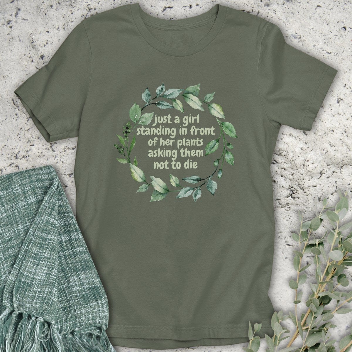 Stepping Green T-Shirt Just A Girl T-Shirt