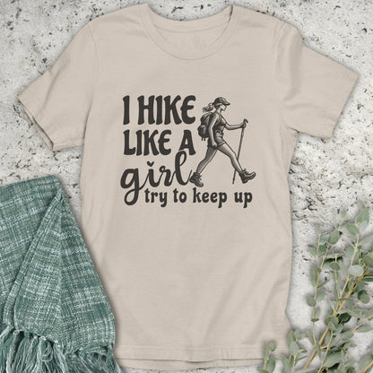 Stepping Green T-Shirt Keep Up Girl Hiker T-Shirt