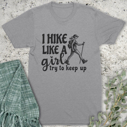 Stepping Green T-Shirt Keep Up Girl Hiker T-Shirt