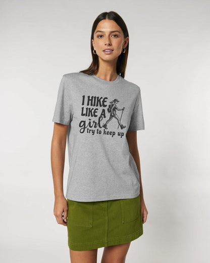 Stepping Green T-Shirt Keep Up Girl Hiker T-Shirt