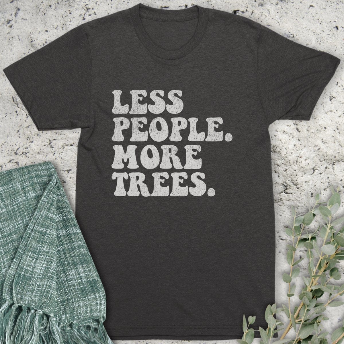 Stepping Green T-Shirt Less People Organic T-Shirt