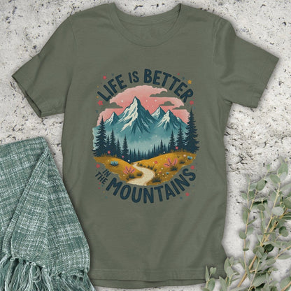 Stepping Green T-Shirt Life Is Better In The Mountains T-Shirt
