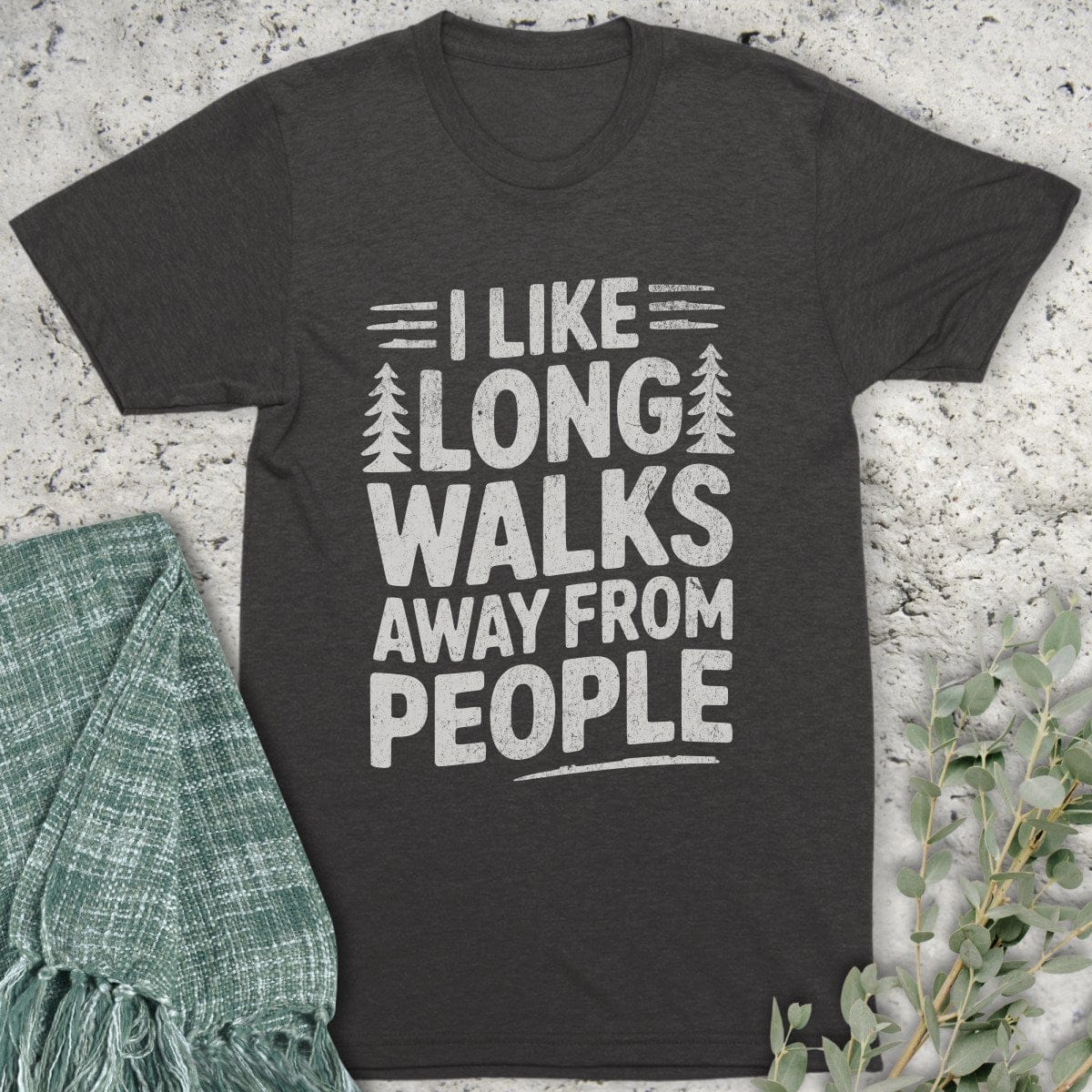 Stepping Green T-Shirt Long Walks Organic T-Shirt