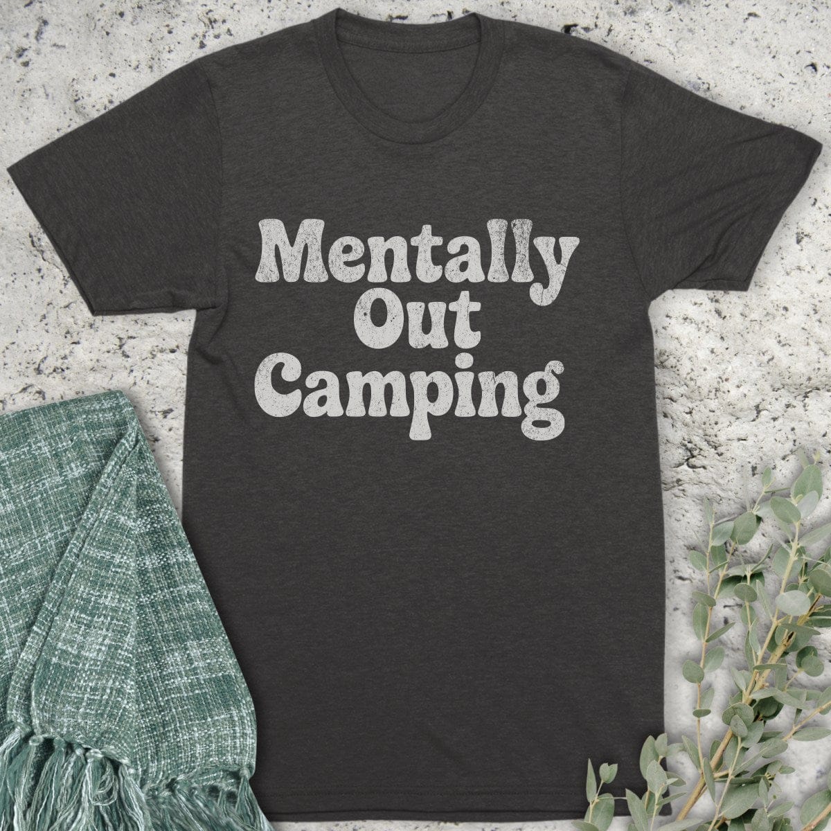 Stepping Green T-Shirt Mentally Camping Organic T-Shirt