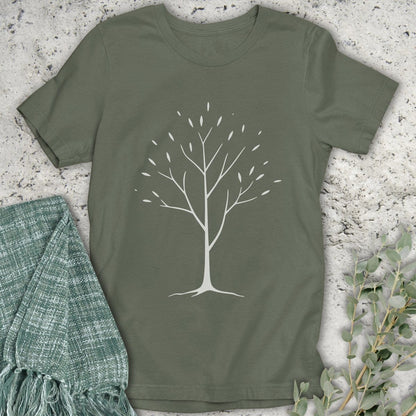 Stepping Green T-Shirt Minimalist Tree T-Shirt