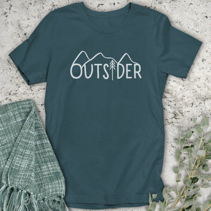 Stepping Green T-Shirt Mountain Outsider Organic T-Shirt