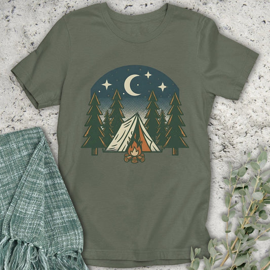 Stepping Green T-Shirt Night Tent T-Shirt