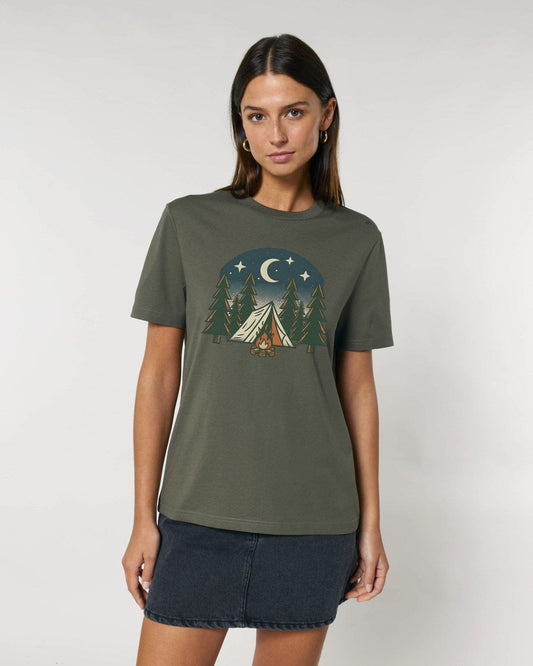 Stepping Green T-Shirt Night Tent T-Shirt
