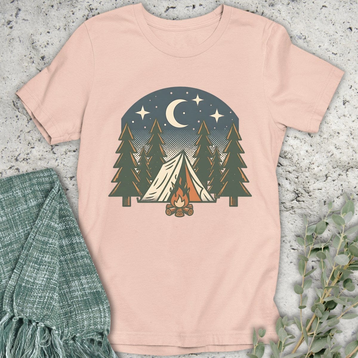 Stepping Green T-Shirt Night Tent T-Shirt