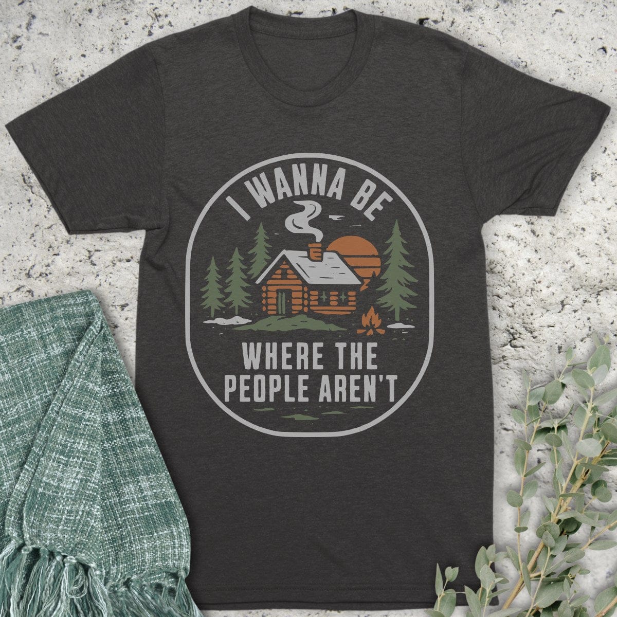 Stepping Green T-Shirt No People Cabin Organic T-Shirt