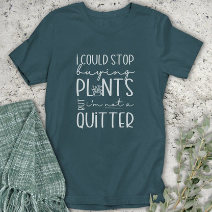 Stepping Green T-Shirt Not A Quitter Organic T-Shirt
