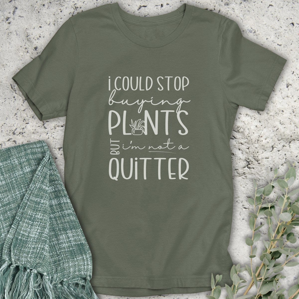 Stepping Green T-Shirt Not A Quitter T-Shirt